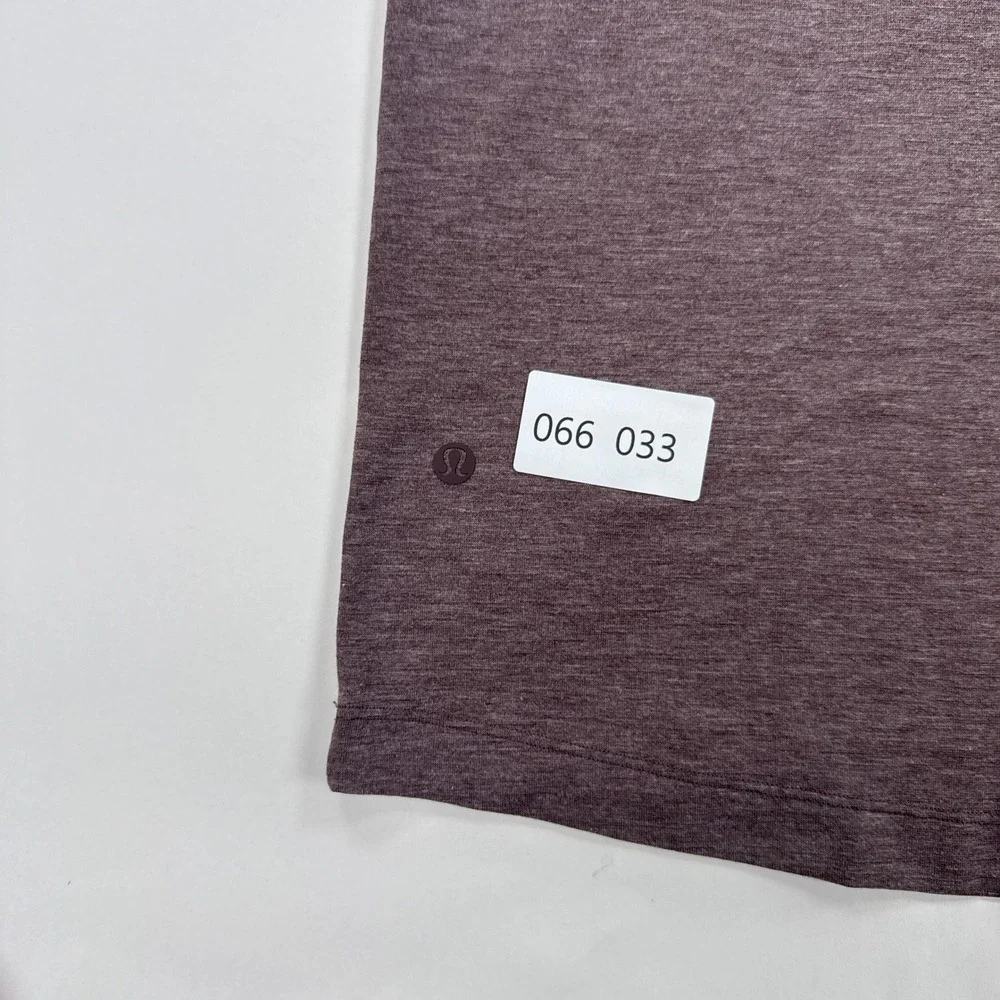 Lululemon Mens Evolution Polo Medium Purple Heathered Short Sleeve Golf Athletic